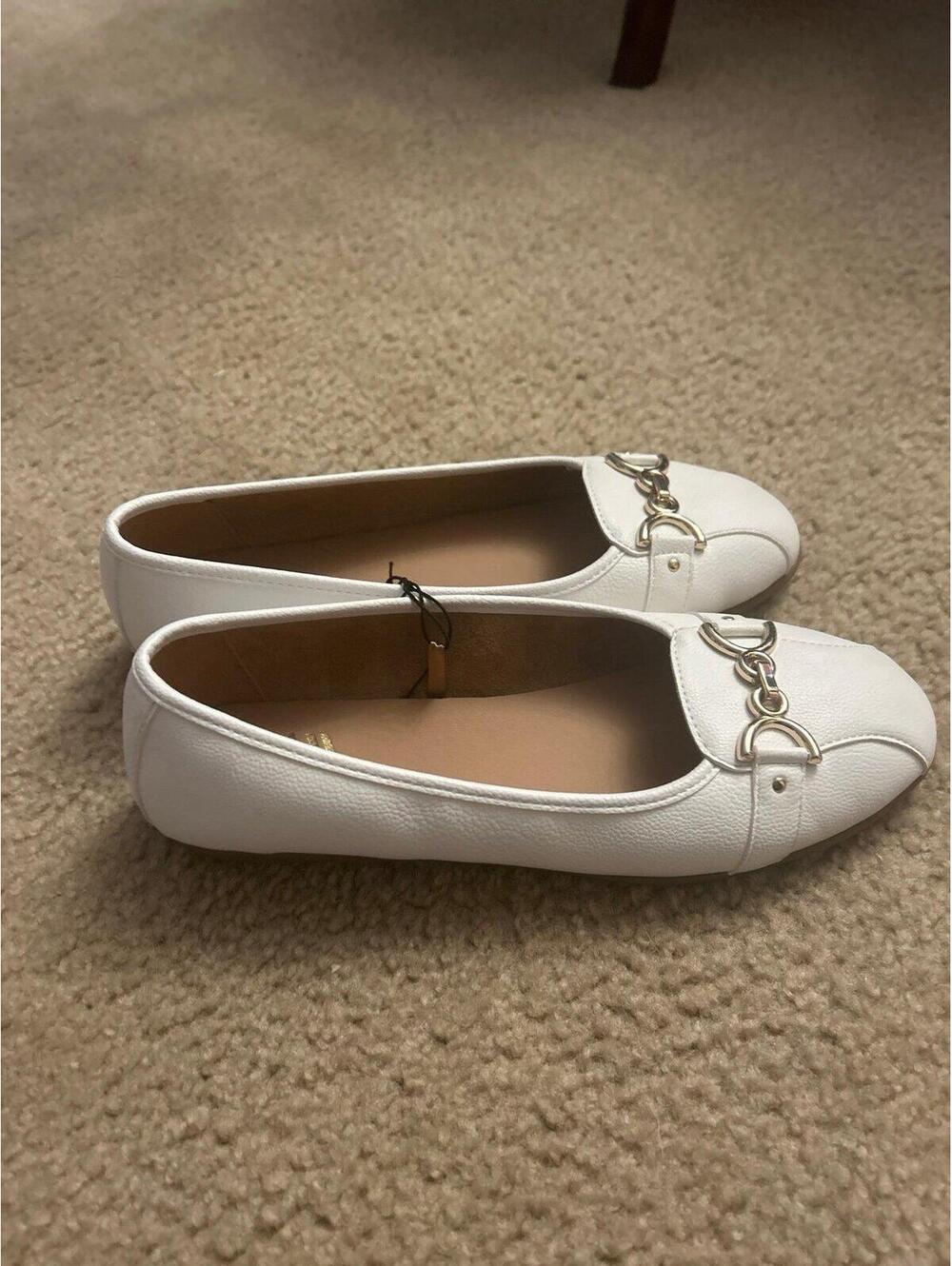 C203 aerosoles shoes flats white woman size 12 - Picture 2 of 3